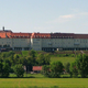 Blick auf Kloster Mallersdorf; Abbey in Bavaria, Germany